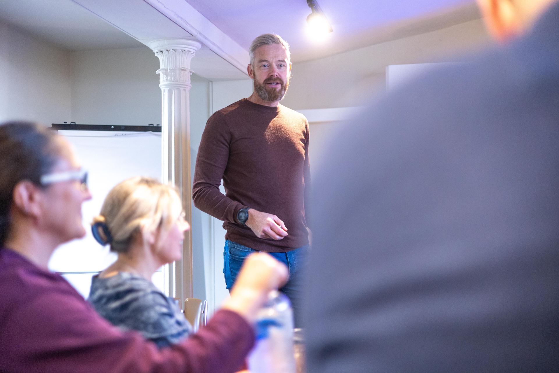 Attendee listening during a meeting